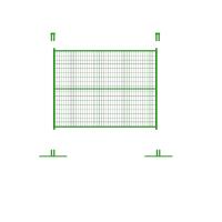 32mm marco de metal galvanizado Australia cerca temporal con 8x24in placa base y pies cuadrados