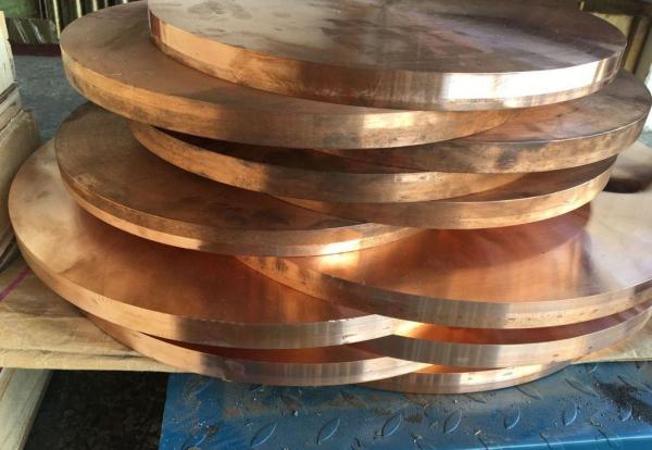 Custom Thickness Copper Round Plate , Copper Sheet Plate Zinc Plating