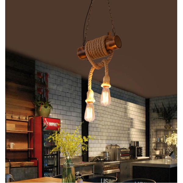 American Retro Attic Light Bamboo  Rope Chandelier(WH-VP-218)