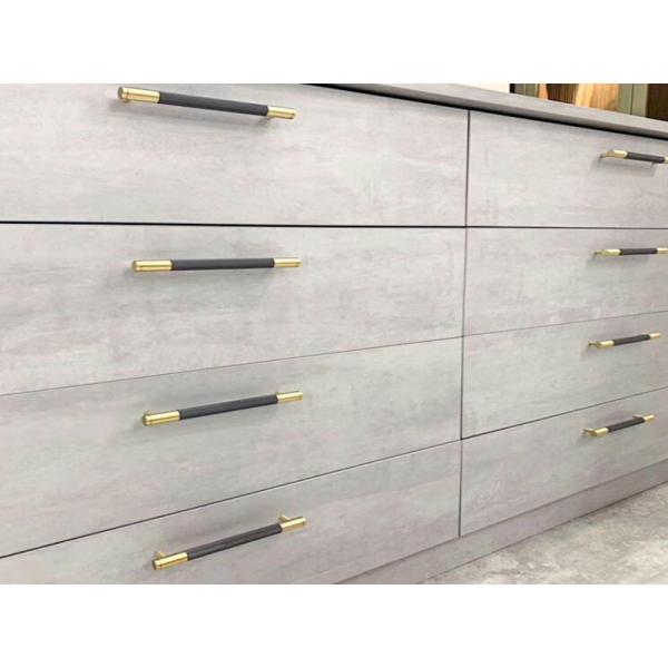 Finland Stylish  Handles Kitchen cabinet pulls and handles Knurled Handle Brushed Brass  Aluminum Door pulls