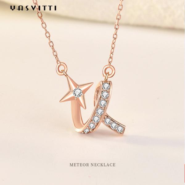 ожерелье звезды золота ожерелиь 18k ювелирных изделий 2g 17.7in стерлинговое серебряное переплетенное церемонией