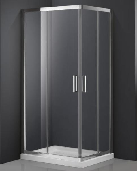 Alumínio, Banheiro Sala de chuveiro, Porta Deslizante Dupla, preto fosco