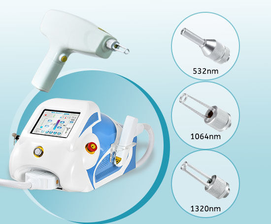 1064nm 532nm 1320nm ND YAG Laser System For Tattoo Removal Pigmentation Skin Rejuvenation