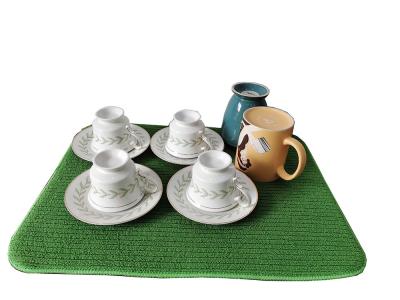 38x50cm Green Table Kitchen Microfiber Dish Drying Mats For Kitchen Counter