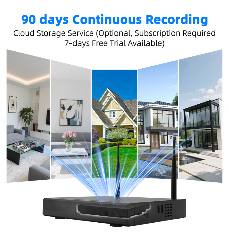 5MP WiFi PTZ Security Camera, 355°×90° Pan Tilt Rotation, AI Auto‑Tracking, Custom Alarm Voice, Two‑Way Audio, IP66 Waterproof, IR Full‑Color Night Vision, App Alert Push