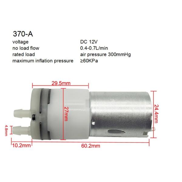 Малошумная небольшая водяная помпа 0,4 мотора DC 12V - 1.2l/min для выпивать