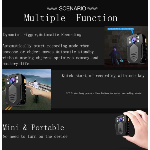 FCC камер HDMI 5MP CMOS GPS 1080P несенный полицией беспроводной