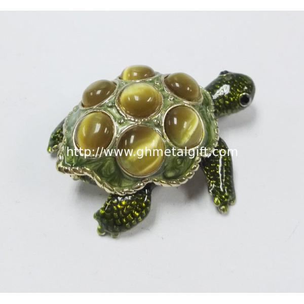 Metal Turtle jewelry box with diamond Decoration new mini  turtle jewelry box