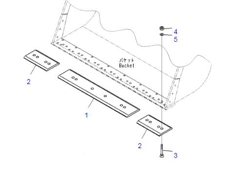 424-815-1111 режущая кромка затяжелителя колеса KOMATSU WA350 WA380 WA400 WA430