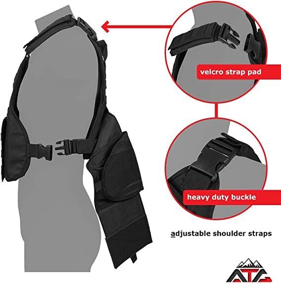 Plate Carrier Tactical Vest Molle Quick Release With Magazine Pouches Attachments 3D Mesh 34