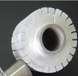 O sólido de DELLOK expulsou o tubo de aleta serrilhado densamente 0.4mm do permutador de calor Alu1050