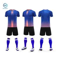 T-shirt personnalisé de l'équipe de football en tissu de polyester à séchage rapide