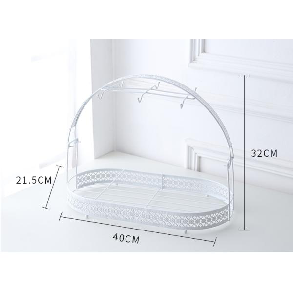 Gold Plated Six Hooks Tea Cup Holder Stand For Decoration