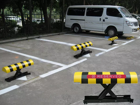 High Strength Steel Manual Parking Lock , Parking Space Barrier Lead Acid Battery