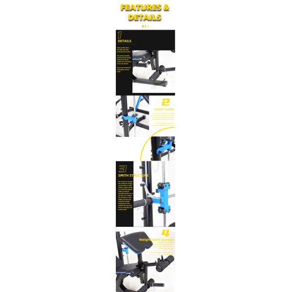 Home Gym Fitness Equipment All in One Trainer Smith Machine for Up and Down Training