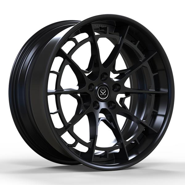 Пригонка для Nissan GTR 5x114.3 изготовленного на заказ 2-PC выковала оправы сплава чернота лоска расположила ступенями 19 20 и 21 22 23 и 24 дюймов