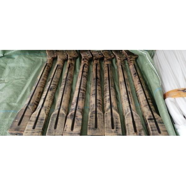 Custom Grand Paddle Guitar Headstock Unfinished Roasted Maple ST Guitar Neck Electric Acoustic Guitar Accept Kinds OEM