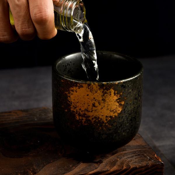 Straight Black Porcelain Tea Cups