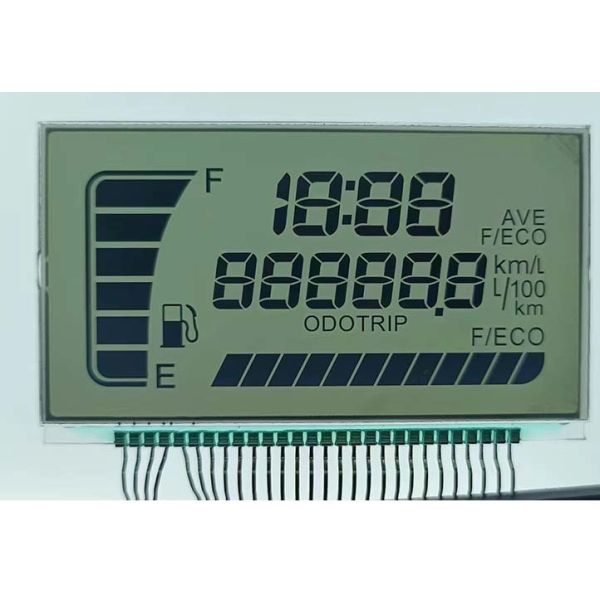 Customized Size Htn Type Segment Lcd Display Panel For Car Ebike Speedometer 