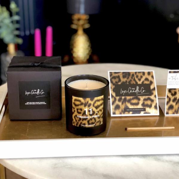 100% Natural Organic Handmade Jar Candles Scented Soy Wax Candle Leopard Printing