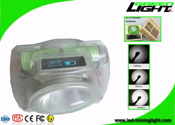 Small Size Rechargeable LED Mining Light PC Material 13000lux 14-16hrs Working Time