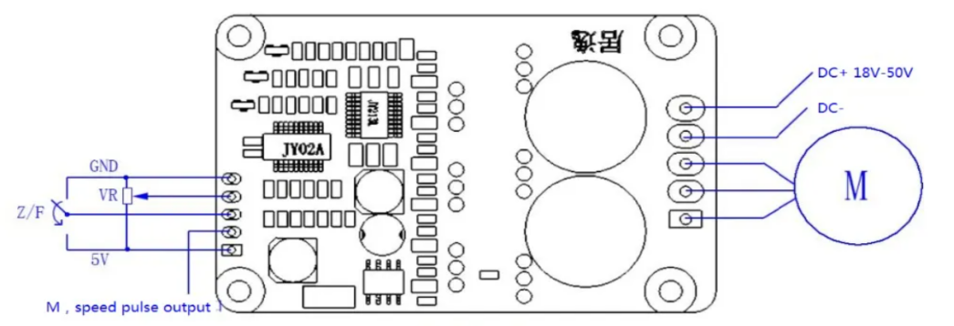 JUYI Tech 18-50V 15A BLDC Драйвер для бессенсорного бесбросового двигателя постоянного тока, контроллера постоянного тока