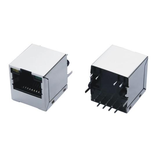 O jaque fêmea do LAN rj45 da entrada vertical da altura 12mm de KRJ-1808NL integrou o Magnetics HY951180A compatível