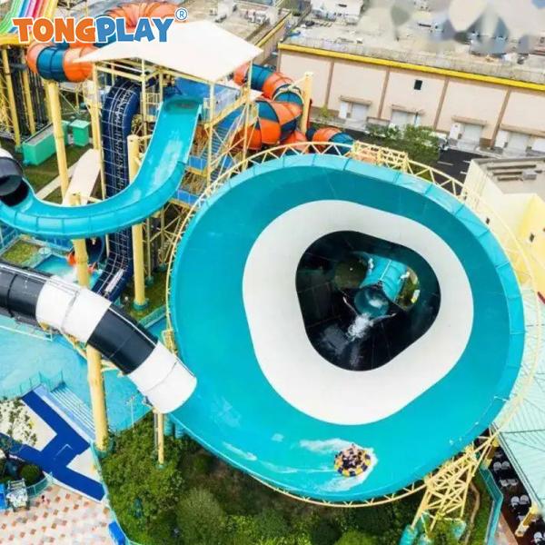 Aqua Park Design Backyard Water Theme Park Equipment Adult Aqua World Attraction Big Speaker Slide
