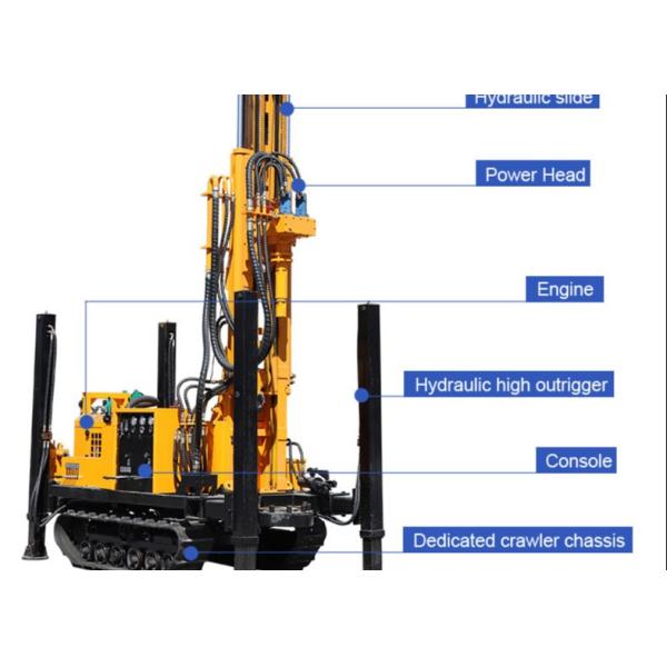 St 200 72kw Дизельный двигатель Большой резиновый кралер с монтированной буровой установкой с индивидуальным диаметром отверстия