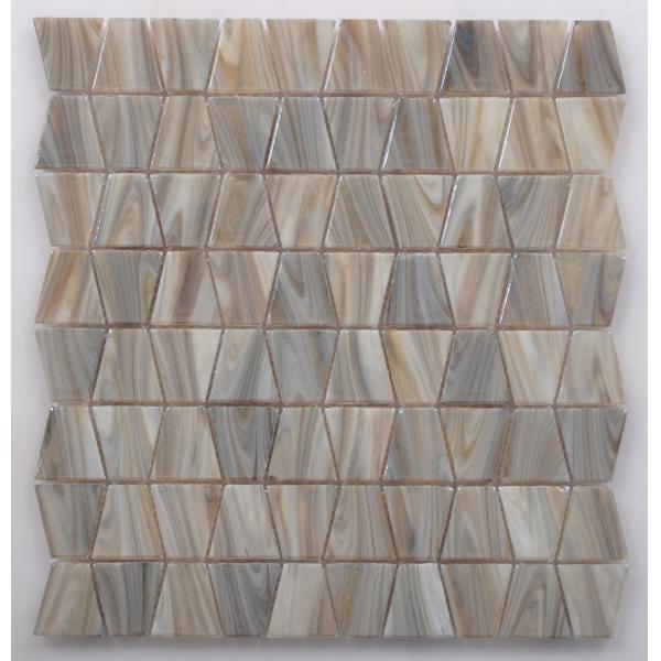 Rose Latest Iridescent Series Glass Mosaic with Trapezoid shape