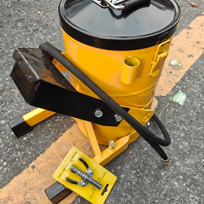 6L Foot Operated Grease Bucket, High Pressure Pedal Grease Pump for Excavator Machinery Lubrication