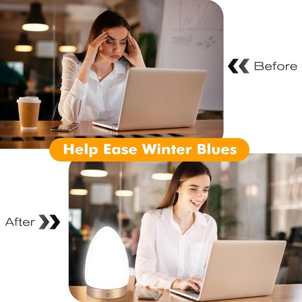 Remote Control Happy Sunlight Lamp Customizable 10000 Lux Light Therapy Lamps Dimmable With Timer