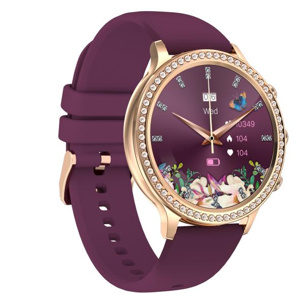 Montres intelligentes pour les femmes composer les appels, 1,32' 'Diamond Smartwatch Fitness Tracker
