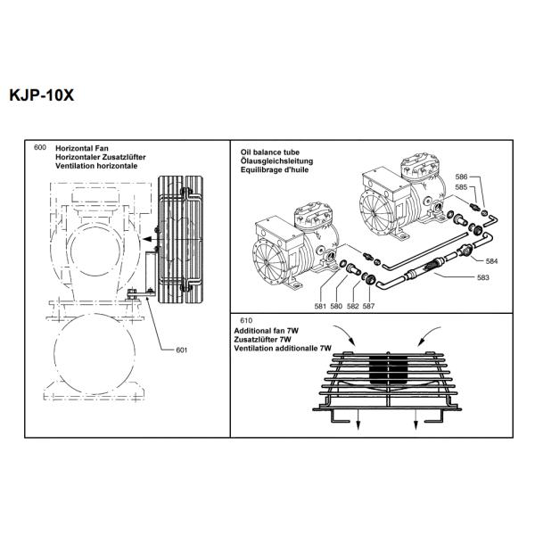 Copeland KJP-10X Compressor multi-voltagem Tipo semihérmico Copeland DWM Compressor