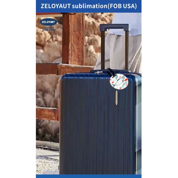 ZELOYAUT Wholesales Sublimation Blank High Hot Sales Sublimation Leather Luggage Tag Custom Personalized Withe Luggage