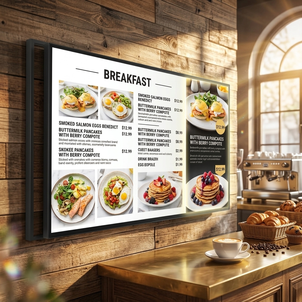QM-4915GPW 49 Inch 4K Digital Menu Board Scheduled Playback Remote Device Monitoring Display