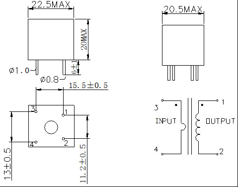50 400Hz Electronic Current Transformer Burnt Resistant ABS Case HI - POT 3000VAC