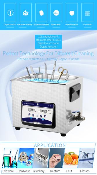 líquido de limpeza dental ultrassônico de Benchtop Digitas do temporizador automático de aço inoxidável de 15L