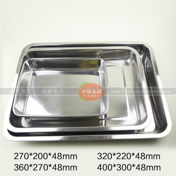 2 Centimeters Square Stainless Steel Medical Tray TCM Clinic Apparatuses