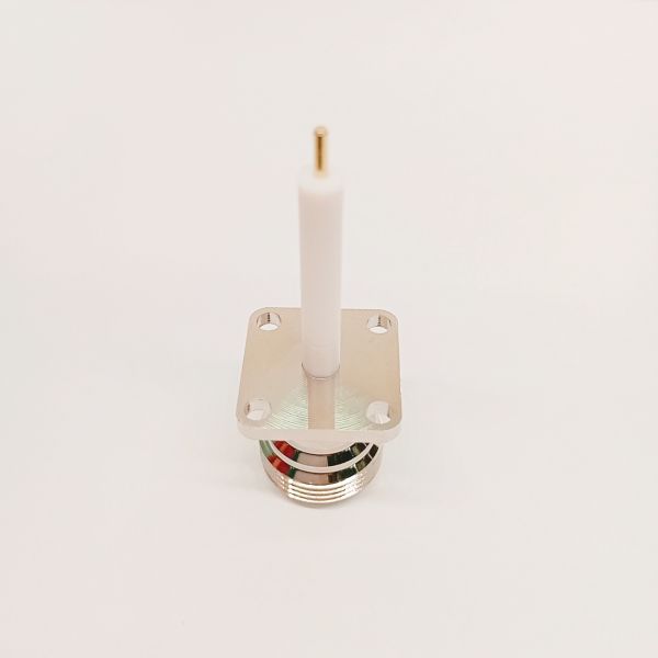 N Type Female Connector DC-6GHz with Nickel Plated Brass and PTFE Insulator Flange Mount RF Connector