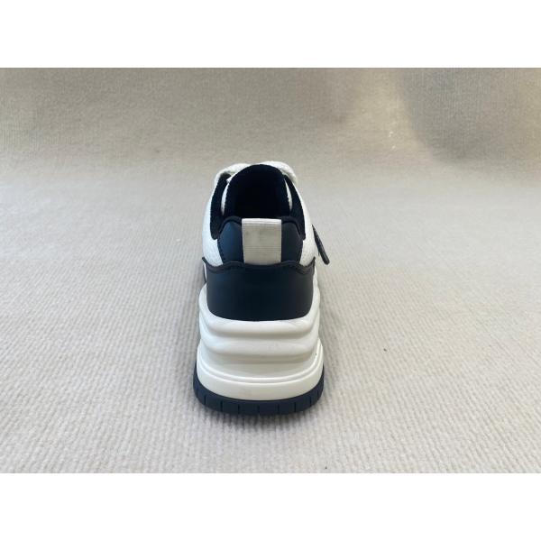 Black White Women'S High Top Sneakers Genuine Leather Breathable Mesh