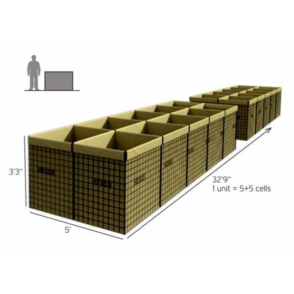 5mm Galvanized Steel Wire 7.5x7.5cm Defensive Barrier