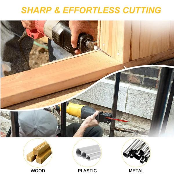 10 peças de vários tamanhos Bi-metal Reciprocal Saw Blades Combinação de conjunto para corte de madeira e metal