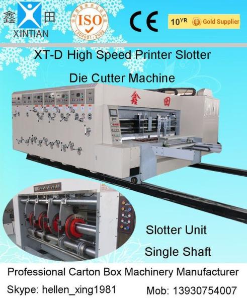 Lead Edge Feeding Flexo Printer Slotter Machine With Feeding / Die Cutter