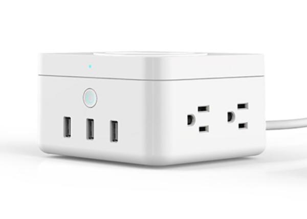 DIY Design LED Light Bluetooth Speaker 4 AC / 3 USB Port With Wireless Charging Pad