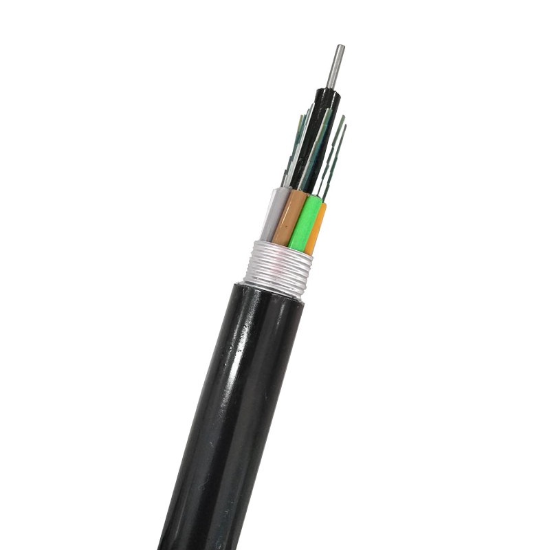 PE Sheath Stranded Layer Armored Ribbon Fiber Cable GYDTA 24 Core -384 Core