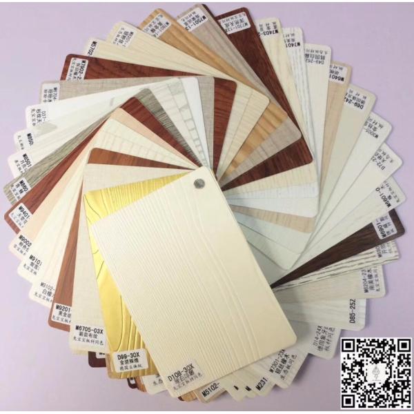 Meubles Largeur 1400 mm Feuille de bois en PVC opaque pour MDF Film de décoration de porte sous vide