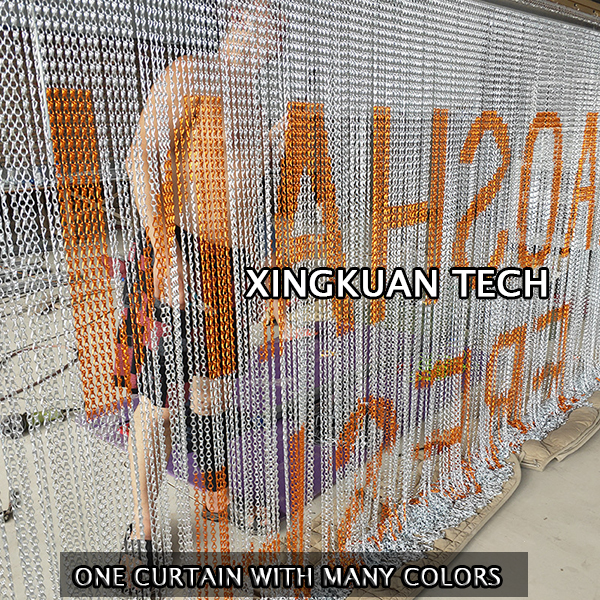 Chains In Strips As A Curtain Assembled On Track Used For Art Decorations