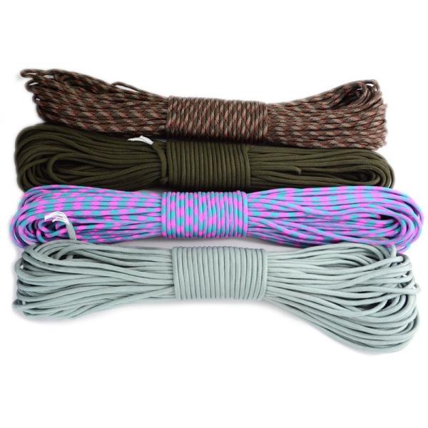 Customization 100FT 7 Inner Strand 550 Polyester Paracord Parachute Cord Camping Rope