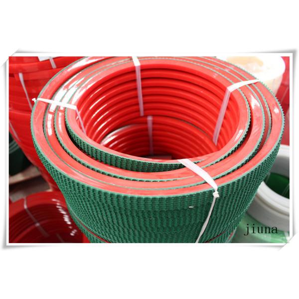 Conveyor PU V Belt With Super Grip / Transmission Polyurethane V Belt Top Green PVC
